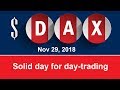 $DAX Nov 29, 2018 - Solid day for day-trading