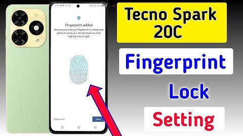 How to Set Display Fingerprint Lock In Tecno Spark 20C | Tecno Spark 20C me fingerprint lock Setting