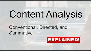 Content Analysis Approaches: Conventional, Directed, and Summative