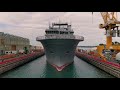 HMNZS Manawanui manoeuvring into Devonport Naval Base’s drydock