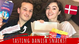 Trying DANISH Snacks with an Italian - Snack Surprise UK