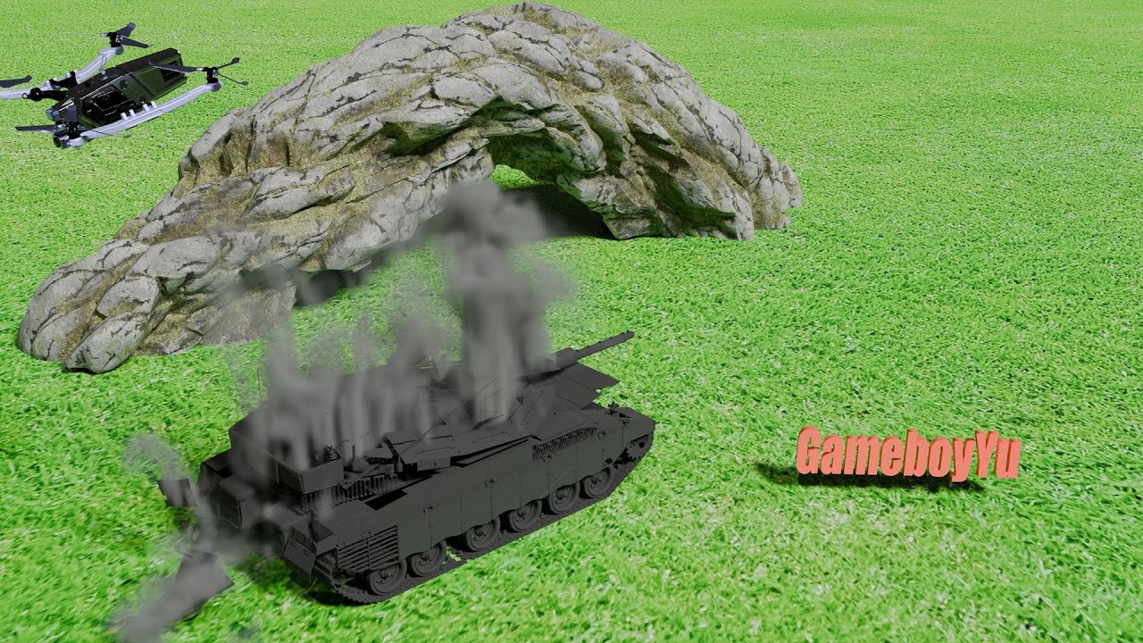Drone bombing tank 4K60 - YouTube