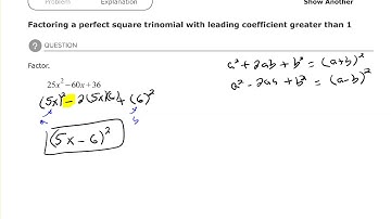 Factoring a perfect square trinomial with leading coefficient greater than 1