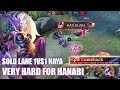 Epic Comeback ! Solo Lane 1vs1 Haya ! Very hard for Hanabi !