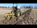 3120 John Deere 2 bottom plowing