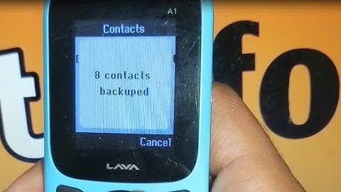 backup contacts in lava a1 keypad mobile