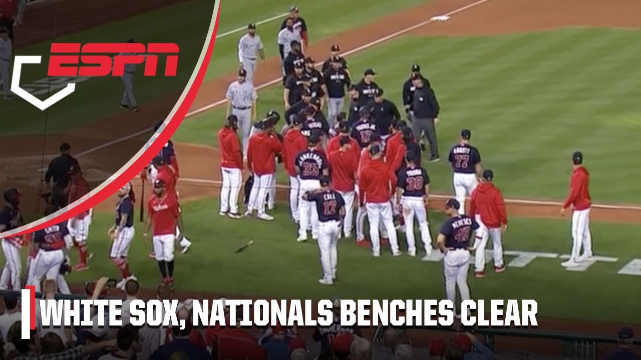 BENCHES CLEAR in White Sox-Nationals after Clevinger, Smith exchange words 👀 😮 MLB on ESPN