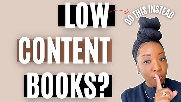 KDP Low Content Books | DO THIS INSTEAD…