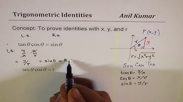 Prove Trigonometric Identities with Coordinate x y and r