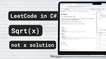 LeetCode in C# | 69. Sqrt(x) | Not exactly the solution | ASMR Coding