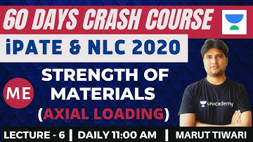 L6: Strength of Material (Part-2) | 60 Days Crash Course for NLC and iPATE 2020 Exam (ME)