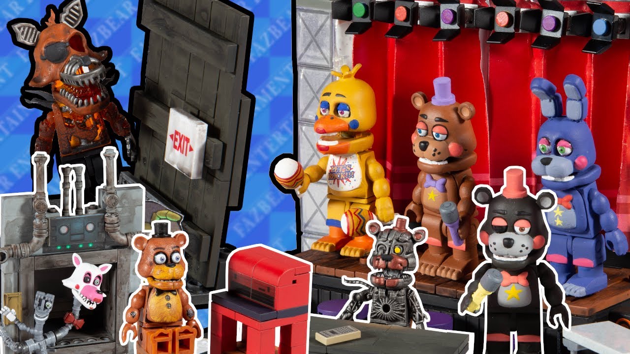 2020 Five Nights At Freddy's Construction 6 SETS FNAF STAGE STAR