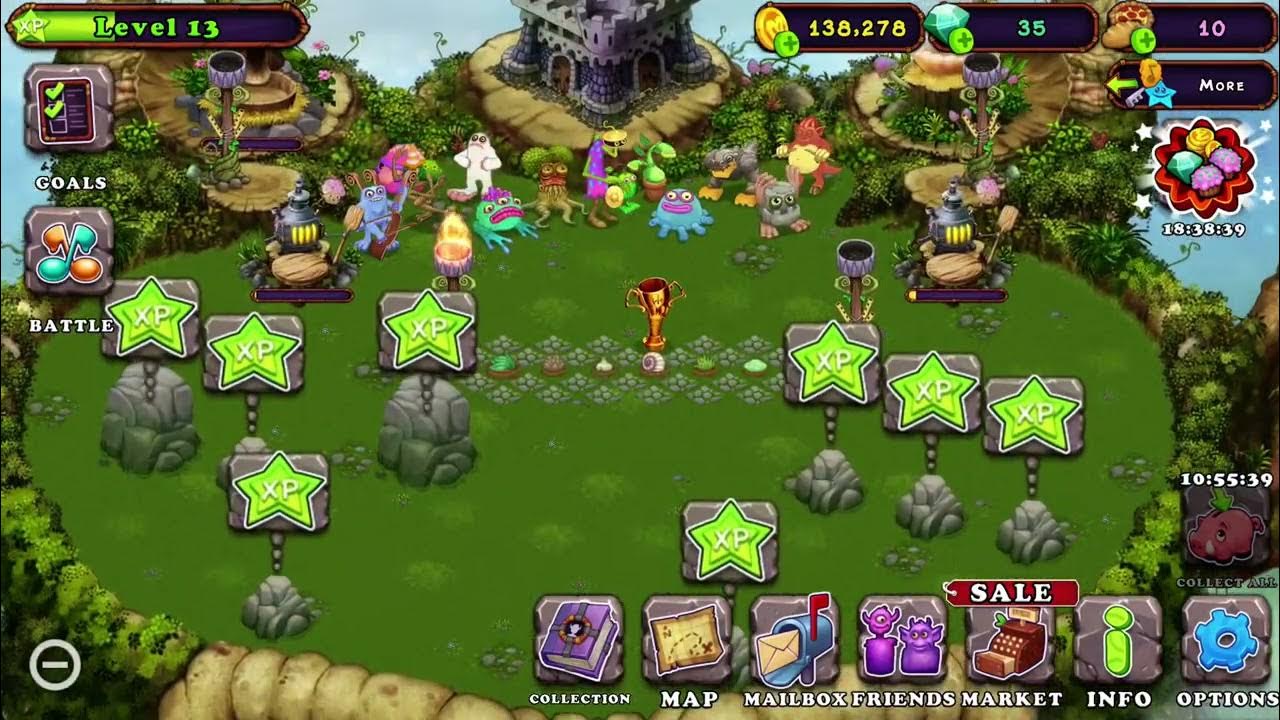 Getting xp in my singing monsters! YouTube
