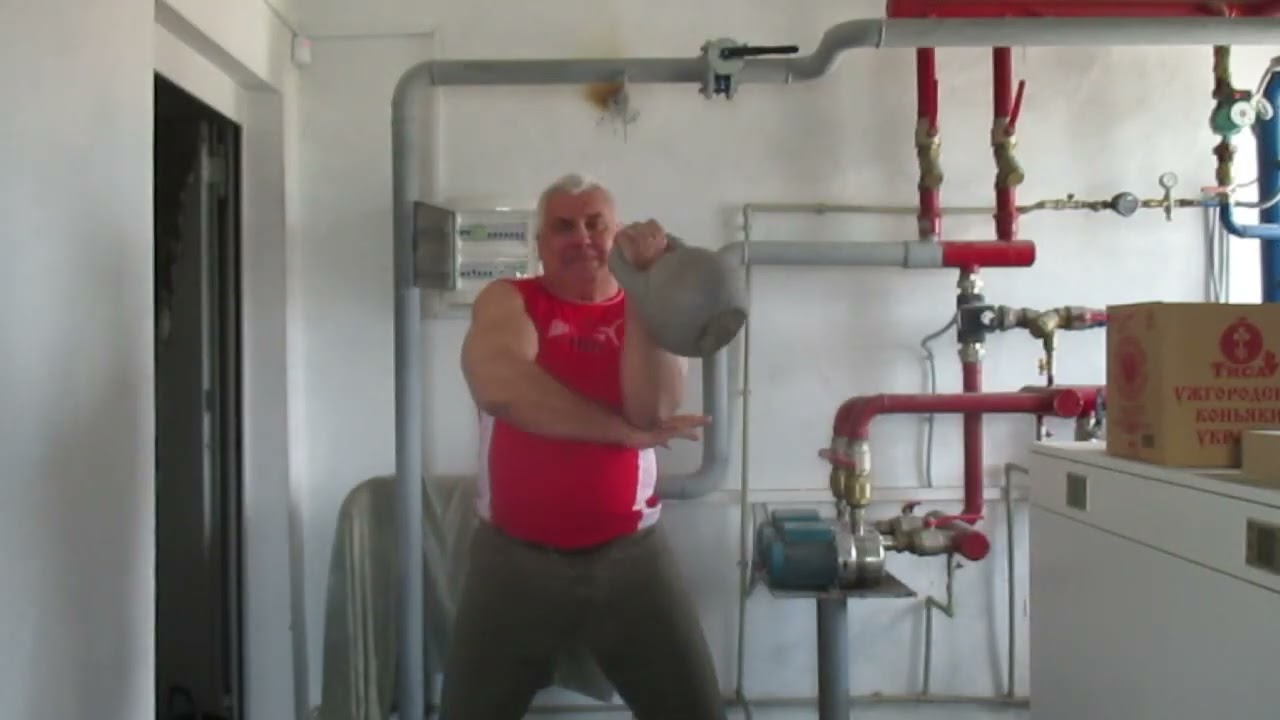 НА БИЦЕПС + ЖИМ ГИРИ 32 КГ ПО 10 НА РУКУ