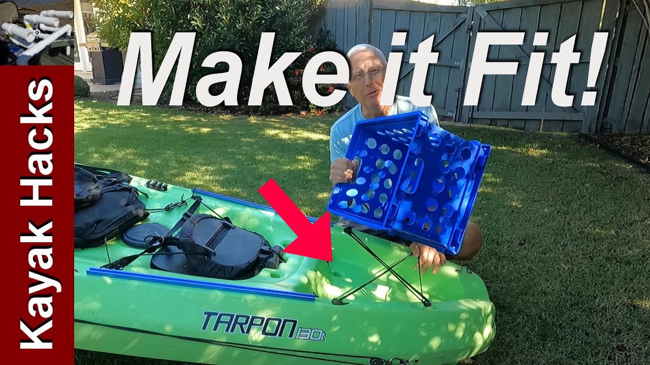 Milk Crate fishing setup for our Intex K1 Kayaks. Caught a nice