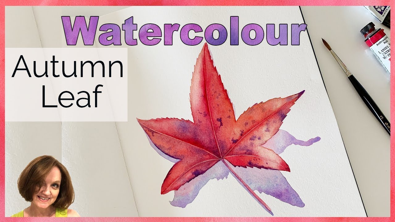 How to Paint an Autumn Leaf in Watercolour // Watercolor Leaf Painting