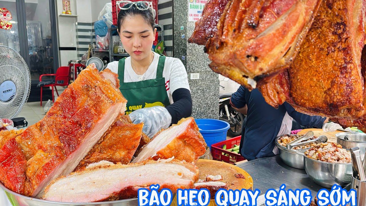 🟢Heo quay ngày mưa bão 9kg ba rọi quay chặt ngay vào luôn - YouTube