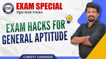 Exam Hacks | Tips & Tricks | CSIR-NET DEC 2025 | GATE 2026 | General Aptitude | Christy Varghese
