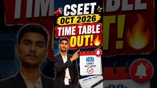 🔥 CSEET October 2026 Time Table Released | Exam Dates Out! #icsi #shorts