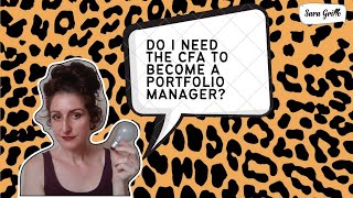 Datos Do I need the CFA to become a portfolio manager Noticias
