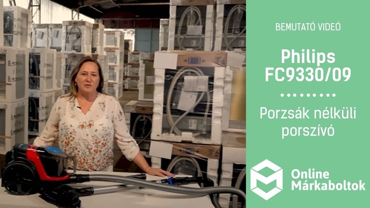 Philips PowerPro Compact FC9330/09 | Porzsák nélküli porszívó bemutató videó