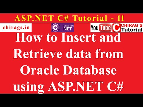 Asp.net C# Tutorial 11 - How to Insert and Retrieve data from Oracle Database using ASP.NET C#