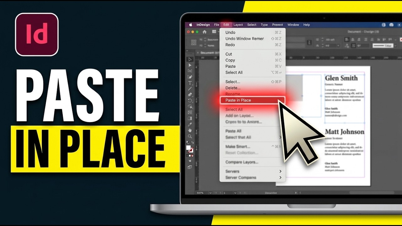 How to Paste in Place in Adobe InDesign 2026 (Complete Guide) - YouTube