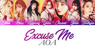 Excuse Me - AOA Lyrics [Color Coded/Han/Rom/Eng] Resimi