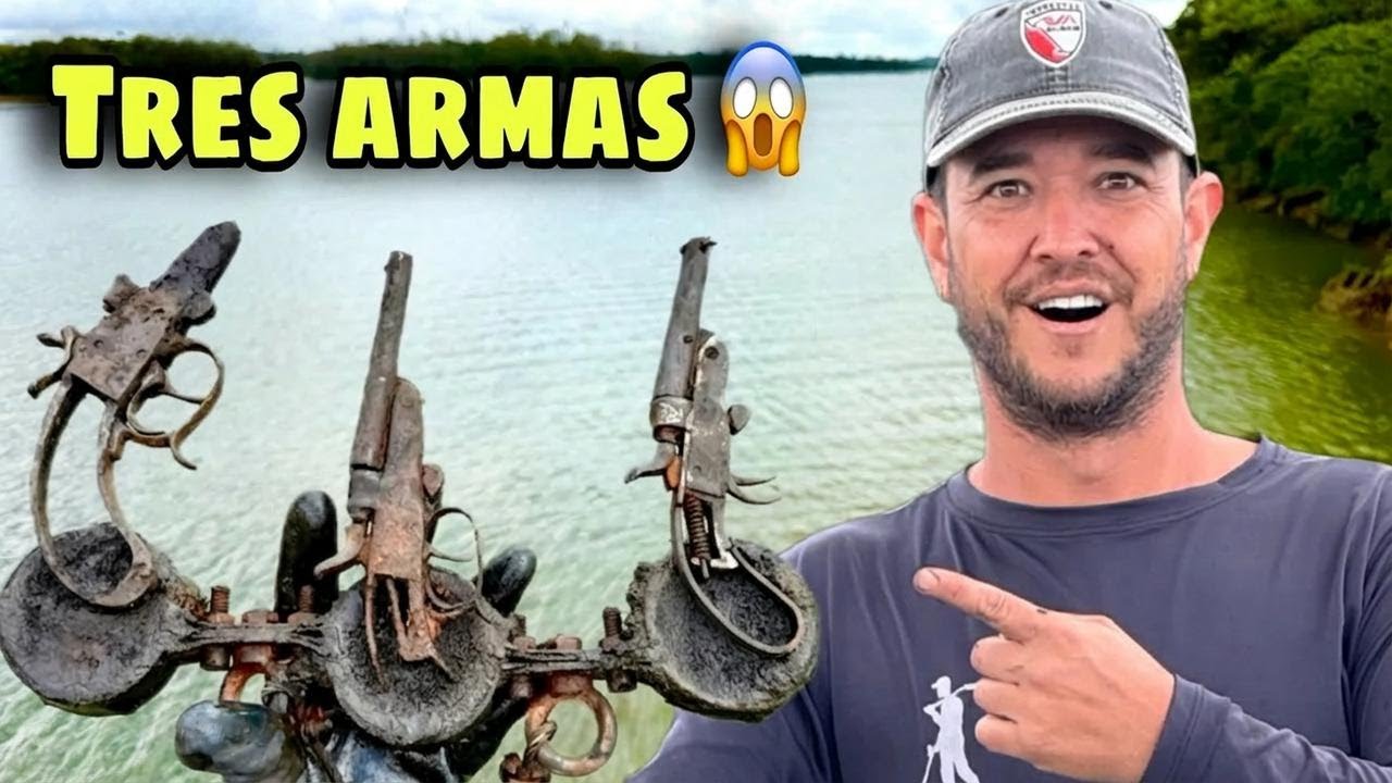 ¡Saqué tres armas de un jalón en el río, ni yo me la creo!