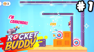 Rocket Buddy – Gameplay Walkthrough #1 (Android, iOS) – Levels 1-20 of Classic and Ricochet Modes