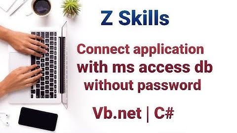 Connection vb.net c# with ms access | ms access connection | connect application with access part 1