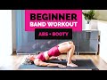 HOME ABS + BOOTY (Beginner Resistance Band Workout)