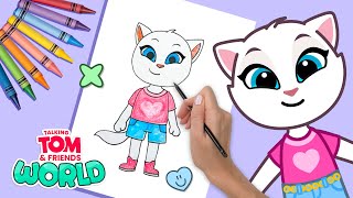 How To Draw Angela Talking Tom & Friends World Easy Crafts