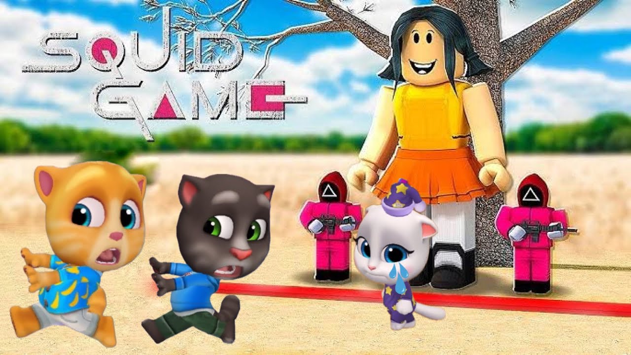 ANGELA DICULIK TENTARA SQUIDGAME!!! - ROBLOX MY TALKING TOM FRIENDS