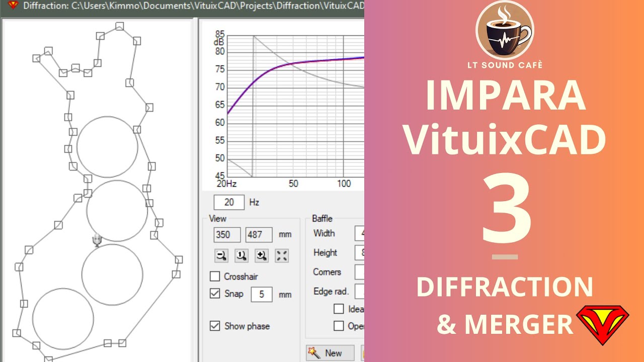Impara VituixCAD 3 - Baffle Diffraction & Merger - YouTube