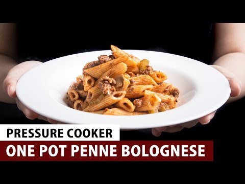 One Pot Pressure Cooker Pasta Bolognese