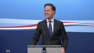 Integrale persconferentie van MP Rutte na afloop van de ministerraad van 13 januari 2022.