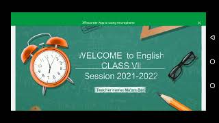 English Video Lecture 1 Class VII