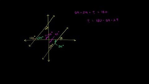 15 Geometry-Triangle angle example 2 | Angles and intersecting lines