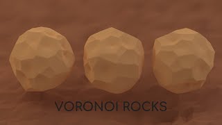 Blender procedural rocks with voronoi tutorial.