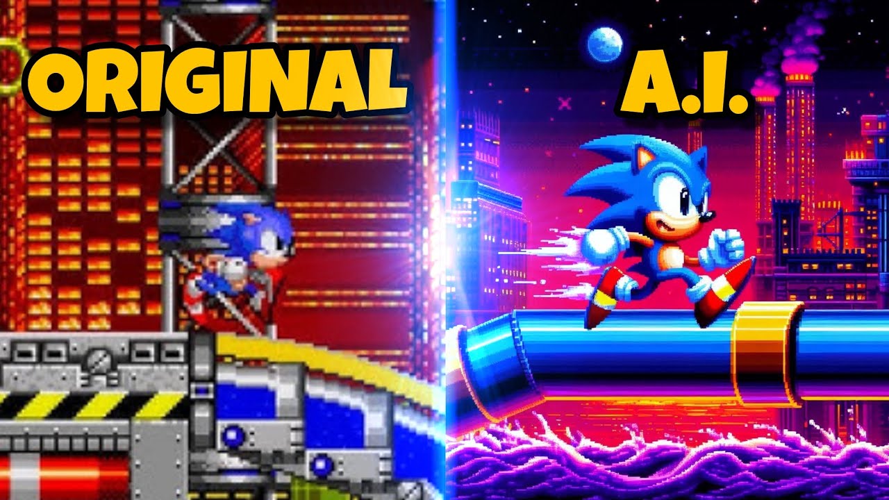 Sonic 2 - Chemical Plant... but it's extended by AI - YouTube