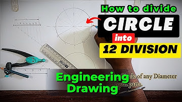 Divide a Circle into 12 Equal Parts | Engineering Drawing | WBSCTE | MAKAUT | WBUT | Engg Graphics