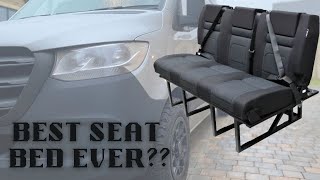 Ep16 SPRINTER REAR SEATS RIB BED. Camper bed.
