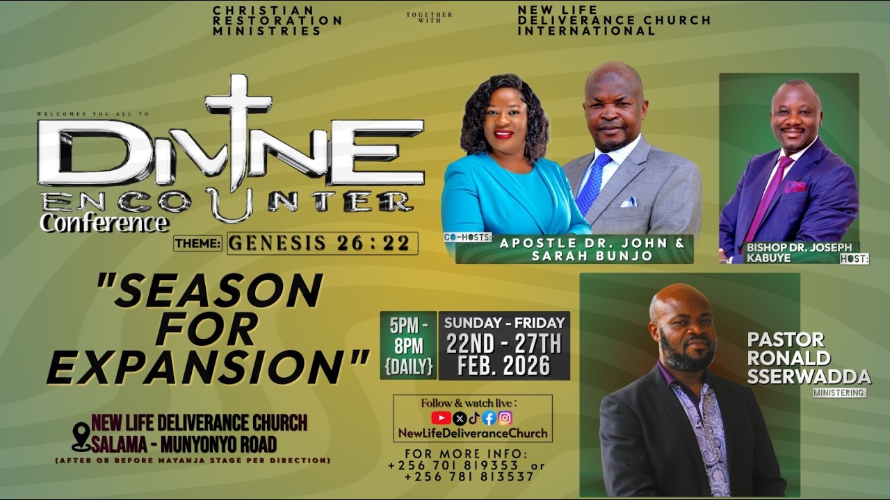 🔴 SUNDAY MAIN SERVICE | DIVINE ENCOUNTER CONFERENCE | DAY1 With PR. RONALD SERWADDA | 02 - 22nd - 26