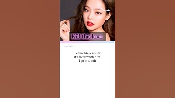 Kill this love Jennie Lisa rap | easy lyrics #shorts #song #lyrics #blackpink #lisa #jennie #rap