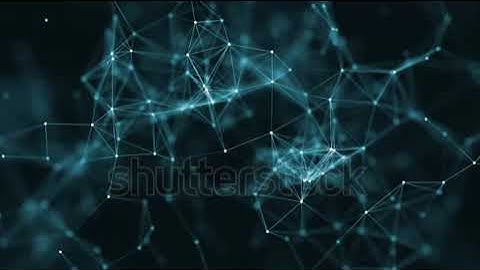 stock footage abstract blue geometrical background with moving lines and dots looping cg animation b