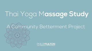 Jasmine Thai Yoga Massage interview The birth of the Thai Yoga Massage Study