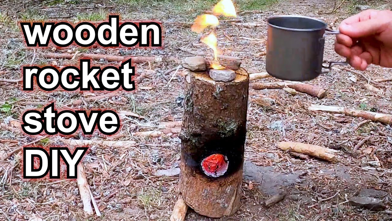DIY Rocket Stove: Building and Testing a Wooden Stove in the Woods - YouTube