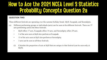 How to Ace the 2021 NCEA Level 3 Statistics Probability Concepts Question 2a