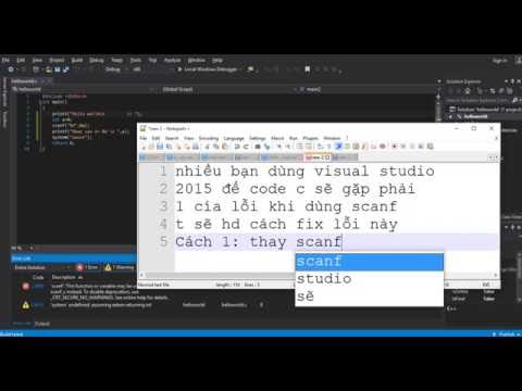 Fix lỗi scanf khi code C trên visual studio 2015